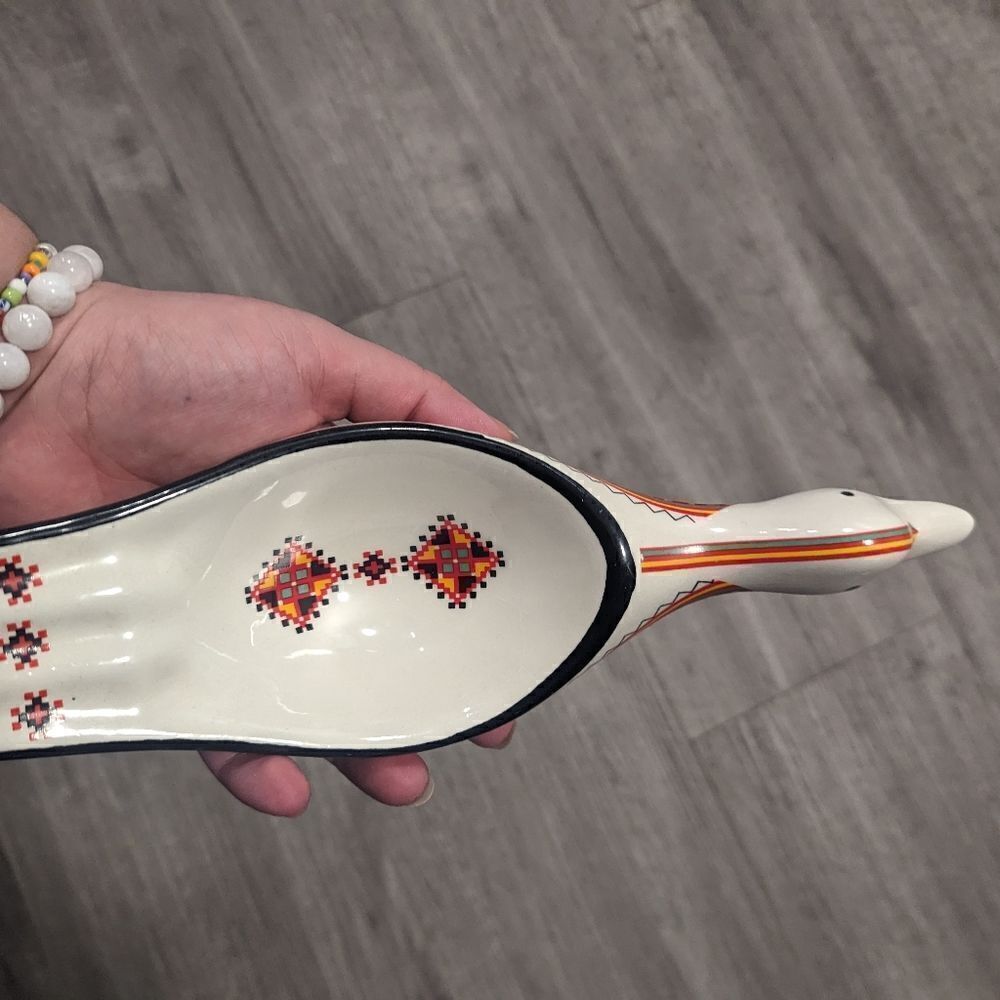 Handmade Ukrainian Goose Pottery Dish From Canada - Picture 3 of 9